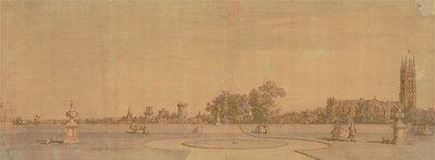 Warwick: La città e il castello dai giardini del Priorato da Canaletto