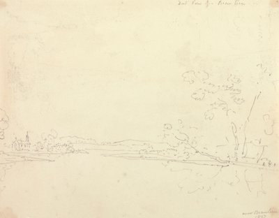 Vista distante di Beaulieu, Hampshire da Capt. Thomas Hastings