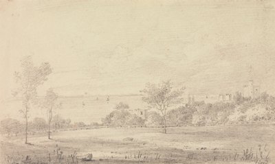 Paesaggio con castello in lontananza, Isola di Wight da Capt. Thomas Hastings