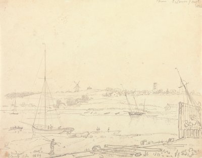 Medina, lato est di Cowes, 7 agosto 1826 da Capt. Thomas Hastings