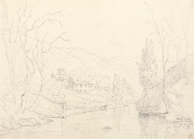 Cottage di Rydal dal ponte, 8 febbraio 1836 da Capt. Thomas Hastings