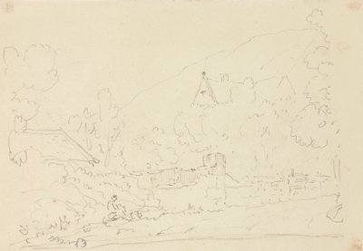 Schizzo di cottage tra gli alberi da Capt. Thomas Hastings