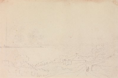 Schizzo di un cottage vicino alla riva da Capt. Thomas Hastings