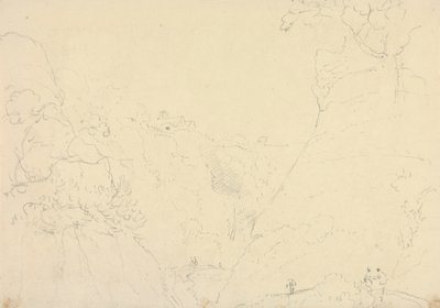 Schizzo di una Strada in una Gola da Capt. Thomas Hastings