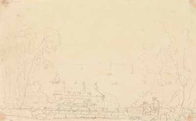 Schizzo di una Casa di Tenuta vicino alla Costa, Isola di Wight da Capt. Thomas Hastings