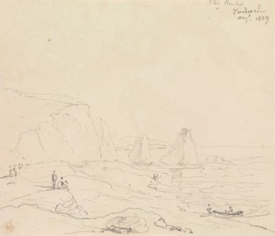 Scogli di cervo, Freshwater, agosto 1827 da Capt. Thomas Hastings