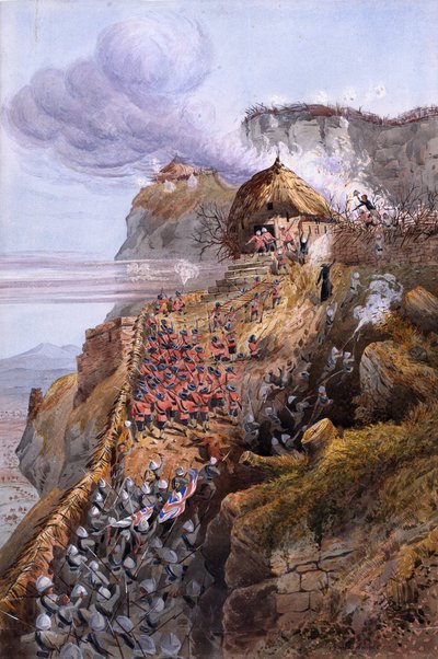 Assalto al cancello, Magdala, Abissinia da Captain Cornelius Francis James