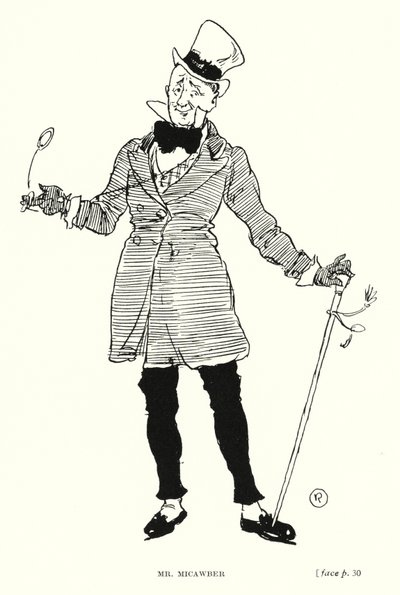 Personaggio di Dickens: Mr Micawber da Captain Edward Henry Handley Read
