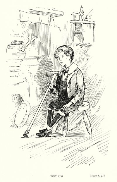 Personaggio di Dickens: Tiny Tim da Captain Edward Henry Handley Read