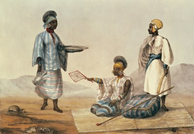 Popoli neri del Sudan, tavola da A Narrative of Travels in Northern Africa incisa da M. Gauci da Captain George Francis Lyon