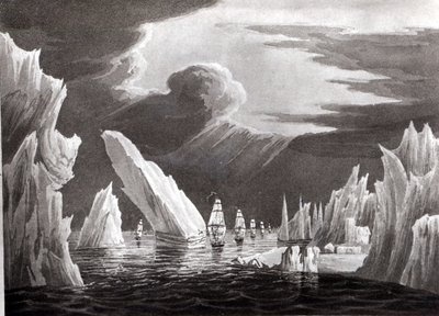 Passaggio attraverso il ghiaccio, 16 giugno 1818 inciso da D. Havell da Captain N. Rofs