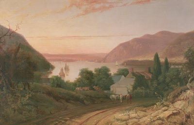 Il fiume Hudson con una vista lontana di West Point da Captain Seth Eastman