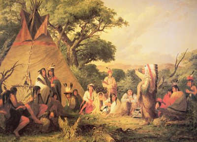 Consiglio degli indiani Sioux da Captain Seth Eastman