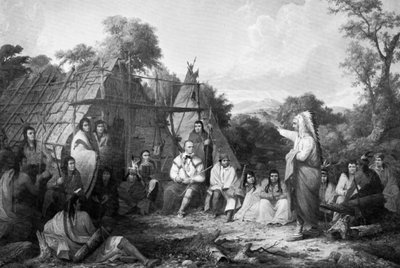 Il Consiglio Indiano, c1847 da Captain Seth Eastman