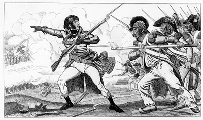 I Volontari in Zoccoli alla Battaglia di Valmy, 20 settembre 1792, illustrazione da 
