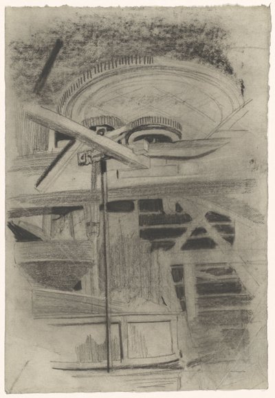 Parte di una macchina con tre ingranaggi da Carel Adolph Lion Cachet