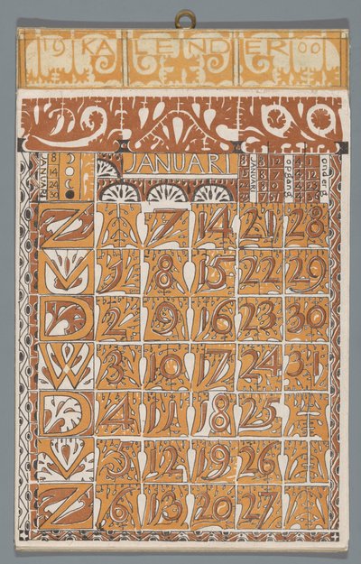 Kalender 1900 da Carel Adolph Lion Cachet
