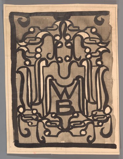 Progetto di un vignetta per la Biblioteca Mondiale da Carel Adolph Lion Cachet