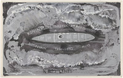Progetto per il vignetta della Koninklijke Paketvaart Maatschappij da Carel Adolph Lion Cachet