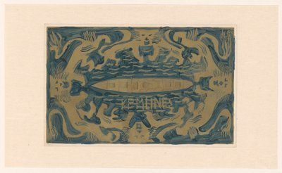 Progetto per vignetta della Koninklijke Paketvaart Maatschappij, K.P.M. Lines da Carel Adolph Lion Cachet