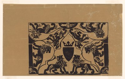 Ornamentales Design mit Löwen da Carel Adolph Lion Cachet