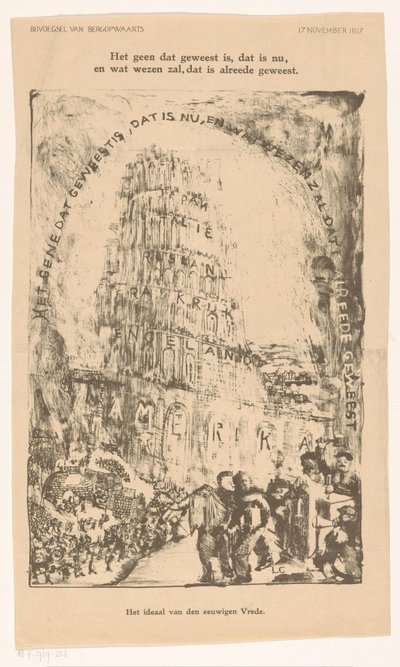 Torre con nomi di paesi da Carel Adolph Lion Cachet