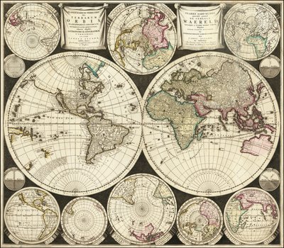 Mappa del mondo del 1696 di Carolus Allard da Carel Allard