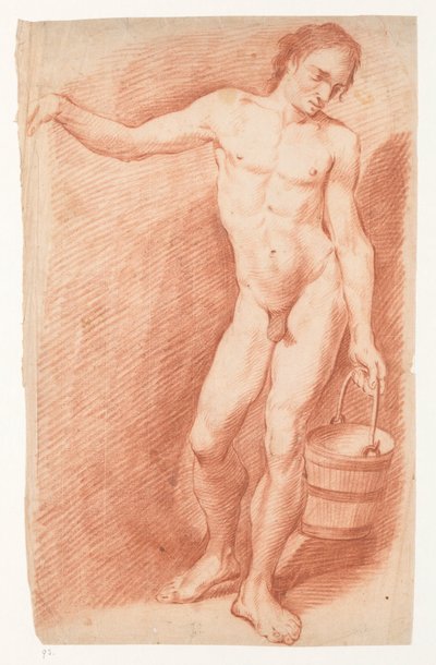 Uomo nudo con secchio da Carel Brandes