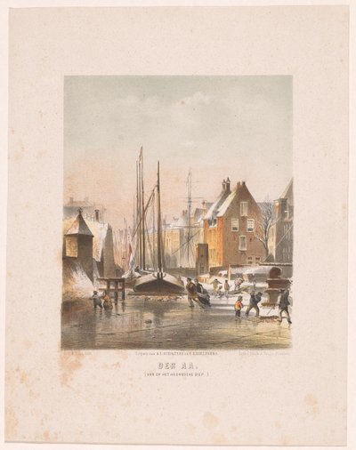 Canale ghiacciato a Groningen da Carel Christiaan Antony Last