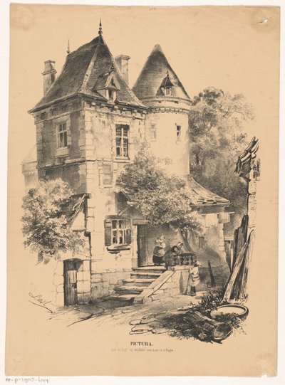 Ingresso di servizio di un castello o residenza da Carel Christiaan Antony Last