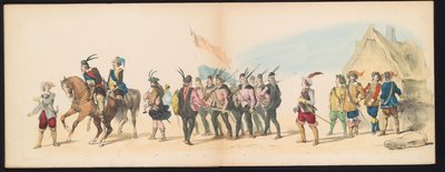 Mascherata degli studenti di Leida, 1850 (tavola 11) da Carel Christiaan Antony Last