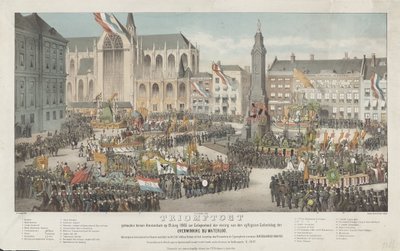 Trionfo tenuto ad Amsterdam il 19 giugno 1865 in occasione della celebrazione del cinquantesimo anniversario della vittoria di Waterloo da Carel Christiaan Antony Last