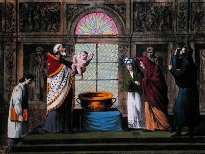 Un battesimo ortodosso russo, c.1810-20 da Carel Christian Anthony (after) Last
