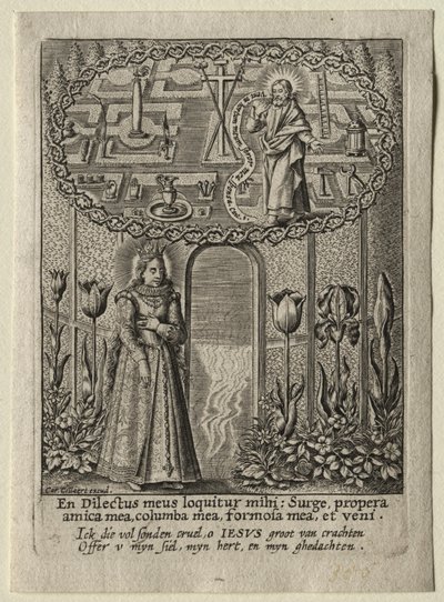 Vieni nel mio giardino, mia sorella, mia moglie, prima metà del 1600 da Carel Collaert.