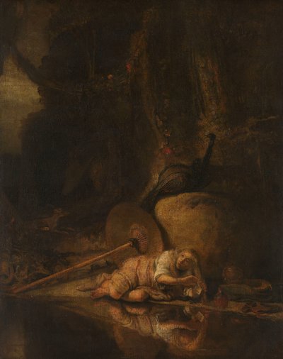 Era nascosta durante la battaglia degli dei e dei giganti da Carel Fabritius (copy after)