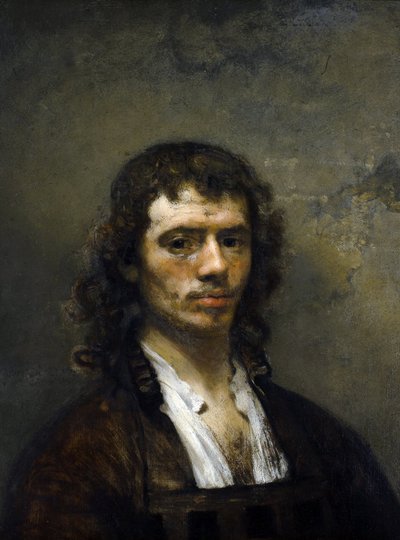 Autoritratto, 1645 circa (olio su tavola) da Carel Fabritius
