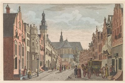 Langestraat ad Alkmaar, ca. 1790 da Carel Frederik Bendorp (I)