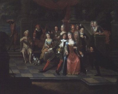 Scena di carnevale da Carel Jacob Crec