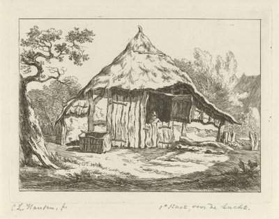 Fienile con porta superiore aperta da Carel Lodewijk Hansen