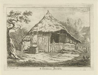 Fienile con porta superiore aperta a Emmen in Drenthe da Carel Lodewijk Hansen