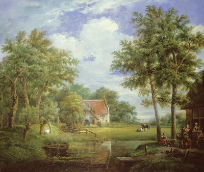 Scena di una fattoria olandese da Carel Lodewijk Hansen