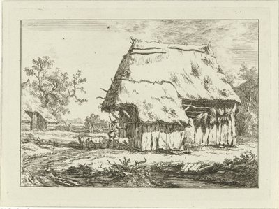 Pastore presso un ovile da Carel Lodewijk Hansen