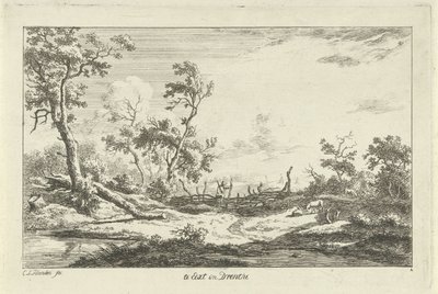 Cacciatore in un paesaggio (serie Paesaggi A-F) da Carel Lodewijk Hansen