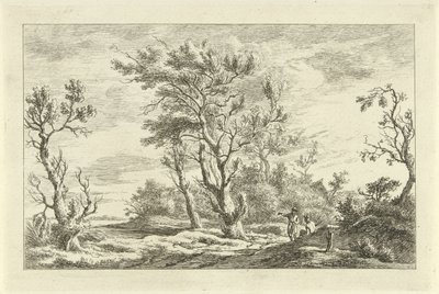 Viaggiatori in un paesaggio da Carel Lodewijk Hansen
