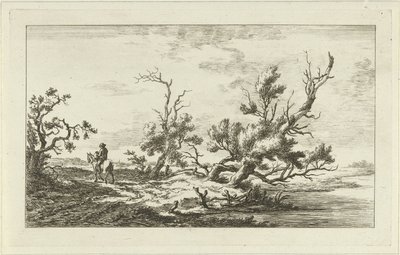 Cavaliere in un paesaggio da Carel Lodewijk Hansen
