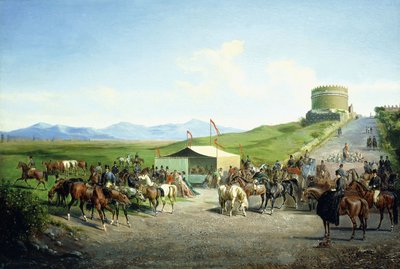 La caccia romana vicino alla tomba di Santa Cecilia, Via Appia Antica da Carel Max Gerlach Anton Quaedvlieg