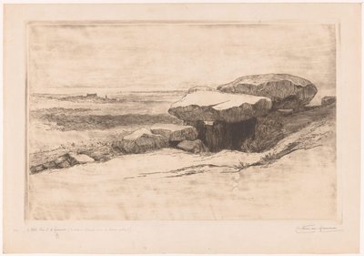 Dolmen di Rondossec sulla costa presso Plouharnel da Carel Nicolaas Storm van 