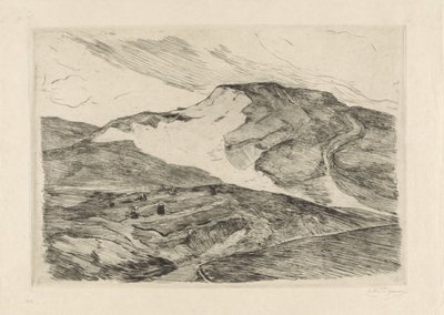 Vista delle dune con donne che stendono reti da Carel Nicolaas Storm van 
