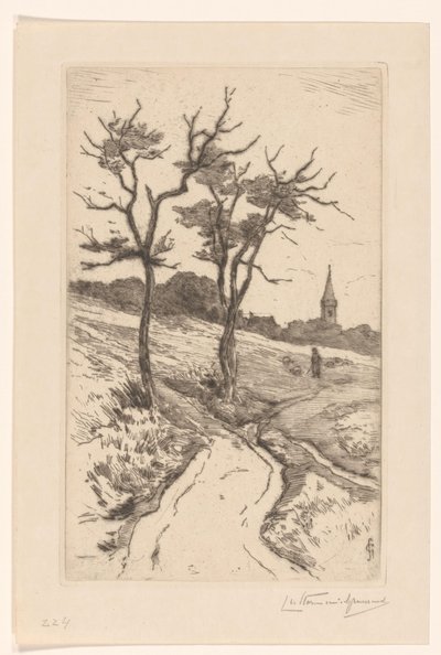 Paesaggio dunale con campanile di Katwijk da Carel Nicolaas Storm van 
