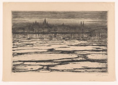 Ghiaccioli sul Reno da Carel Nicolaas Storm van 